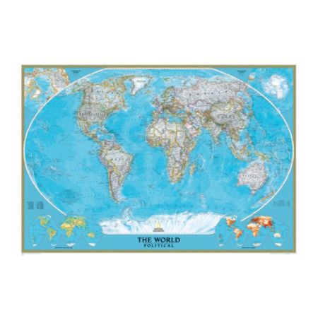 National Geographic Maps World Mural Map 76 12 x 110 by Office Depot ...