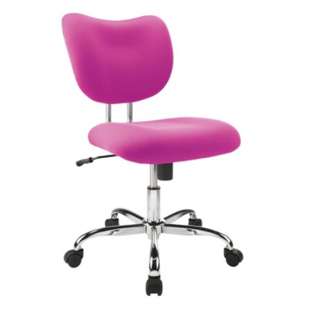 Brenton Studio Jancy Mesh Low Back Fabric Task Chair PinkChrome