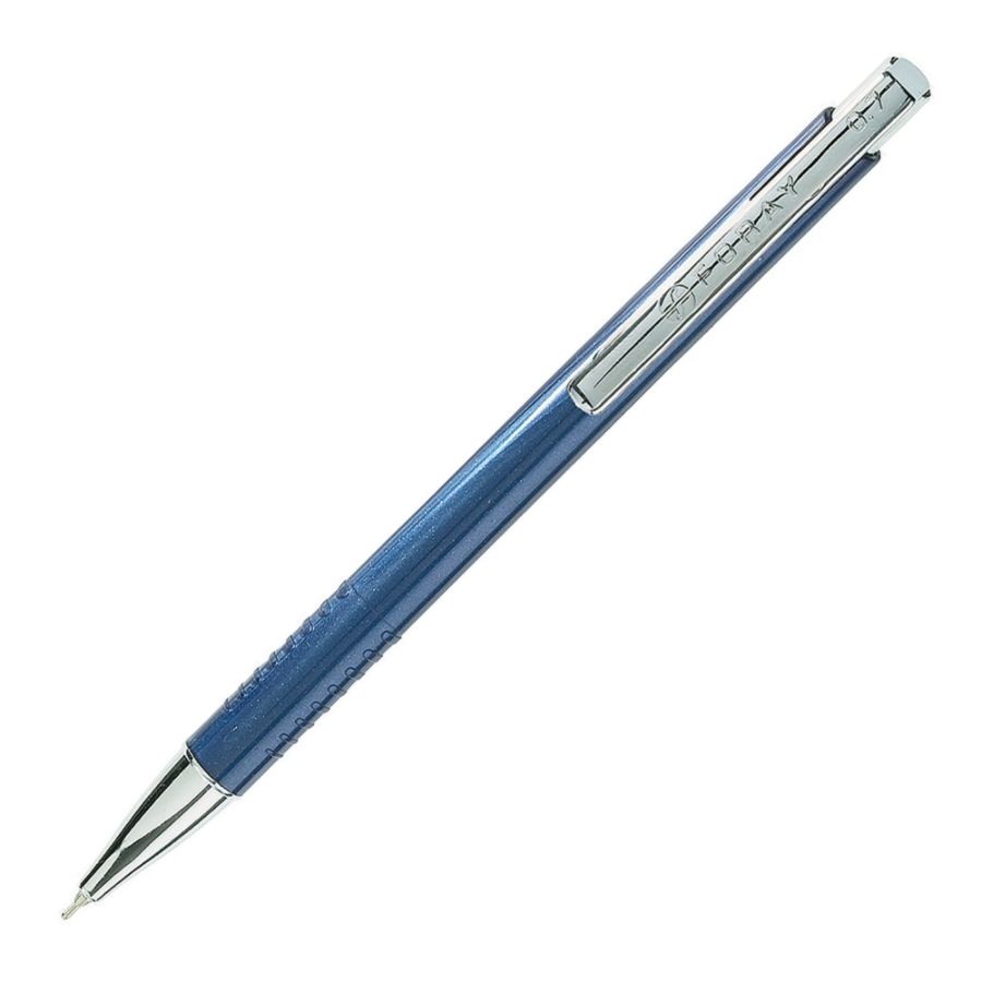 FORAY Tungsten Carbide Retractable Ballpoint Pens, 0.7 mm, Blue Ink, 12