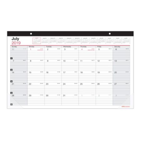 Office Depot Brand Monthly Academic Desk Calendar 17 34 x ...