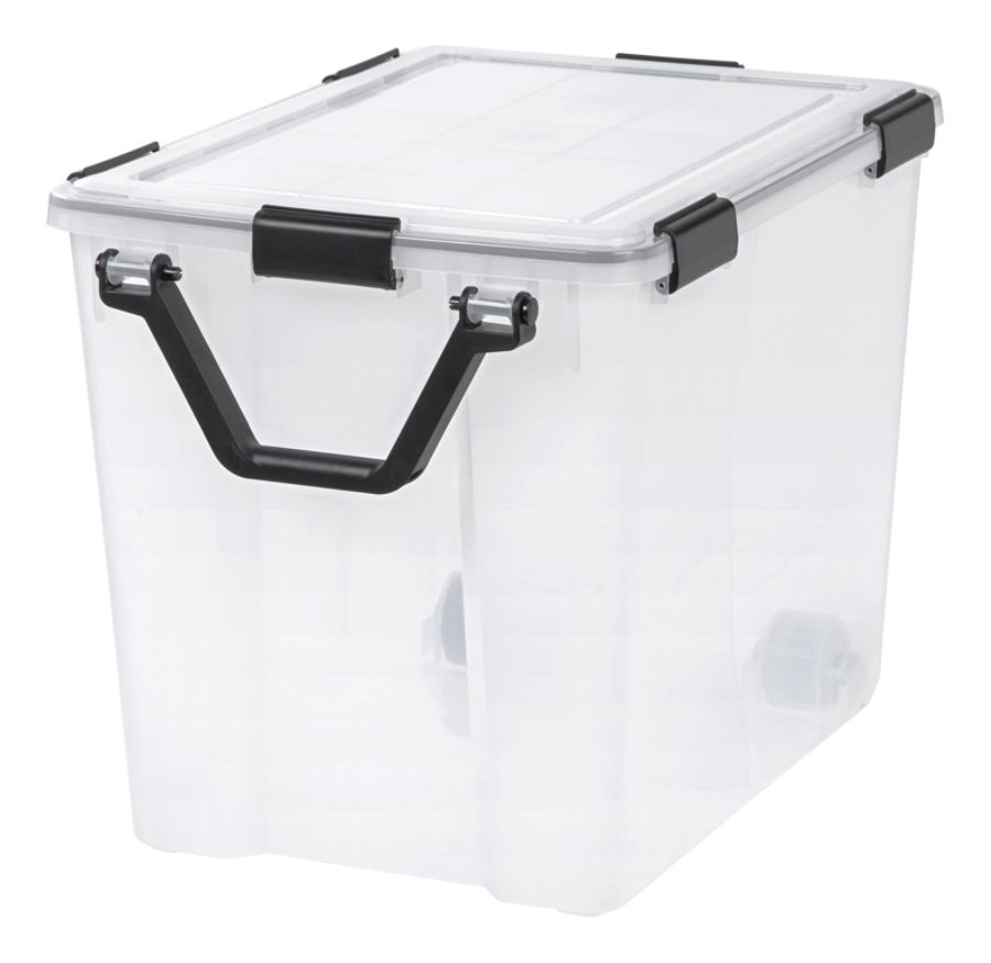 IRIS 103qt WeatherPro Plastic Storage Bin Clear with Lid