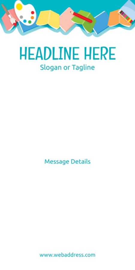 Vertical Display Banner Back To School Design Office Depot