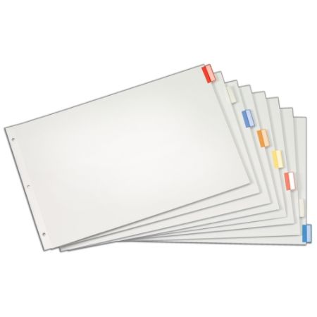 cardinal dividers tabloid paper tab multi officedepot