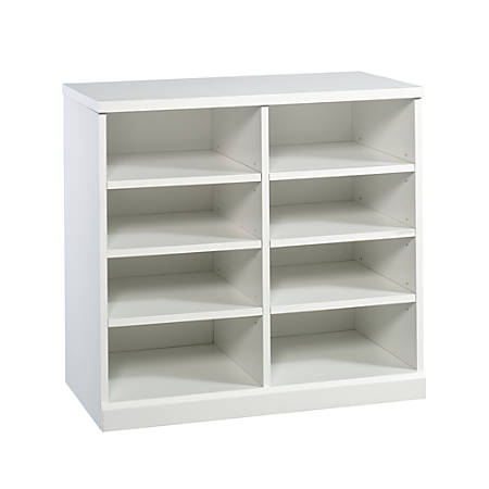 Sauder Craft Pro Series Open Storage Cabinet 8 Shelves White