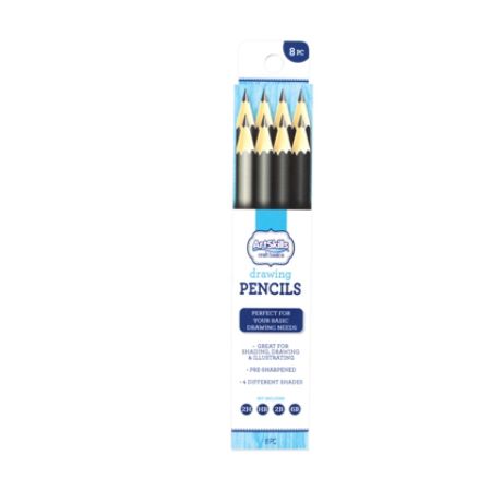 Artskills Premium Drawing Pencils 2.5 mm 2B2H6BHB Hardness Black Pack ...