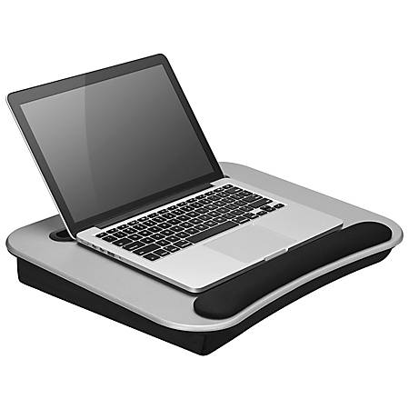 Lapgear Media Lap Desk With Wrist Rest Silver Office Depot