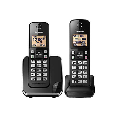 Panasonic DECT 6 0 Expandable Cordless Phone 2 Handsets KX