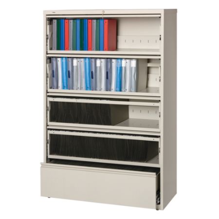 Lorell Fortress Series 42w 5 Drawer Steel Lateral File Cabinet