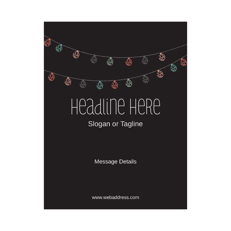 Custom Flyer Vertical String Lights Office Depot