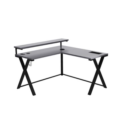 Z Line Designs 54 W L Shaped Desk Gray Office Depot