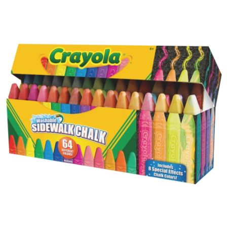 Download Sidewalk Chalk Washable 64BX Assorted - Office Depot