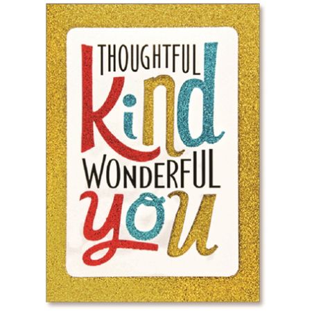 Viabella Thank You Greeting Card Wonderful You 5 x 7 Multicolor ...