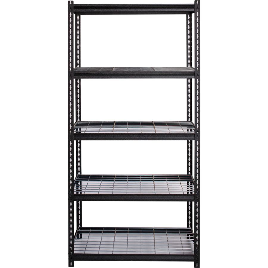 Lorell Wire Deck Shelving - 72&quot; Height x 36&quot; Width x 18&quot; Depth - Recycled - Black - Steel - 1Each