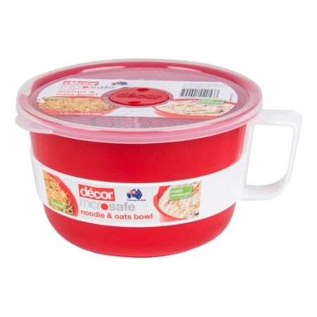 D Cor Lunch Break Microsafe Noodle Oat And Soup Bowl 900 Ml Red