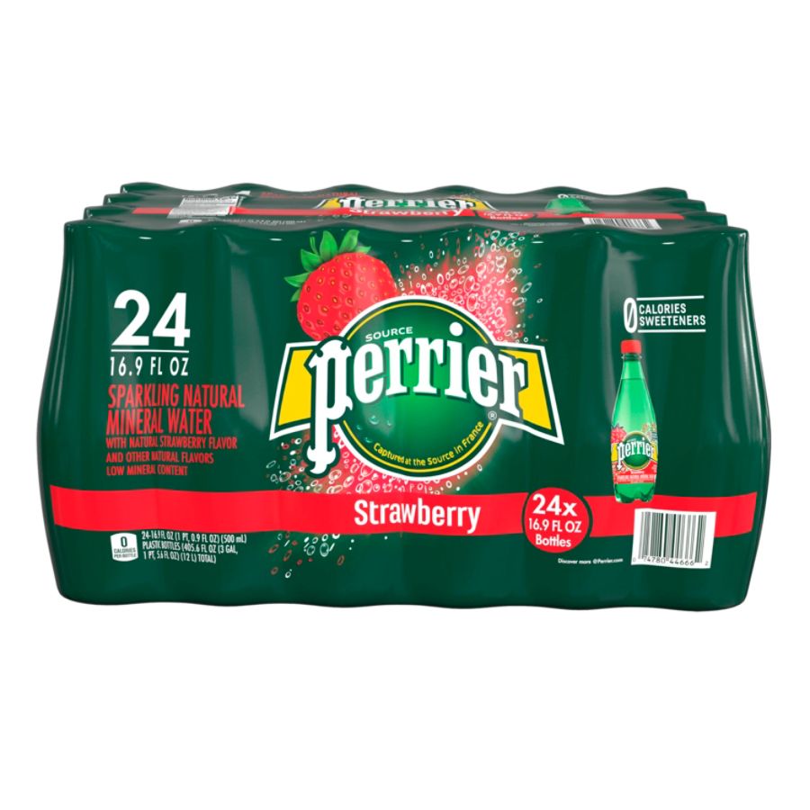 UPC 074780446662 product image for Perrier Flavored Sparkling Mineral Water, Strawberry, 16.9 Oz, Pack Of 24 Bottle | upcitemdb.com