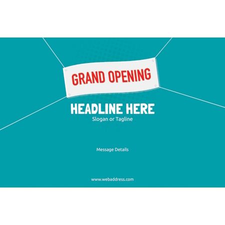 Custom Poster Grand Opening Banner Horizontal Office Depot