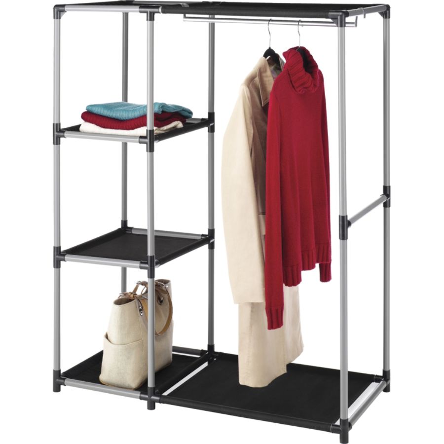 Whitmor Metal Double Rod & 5-Shelf Closet Organizer