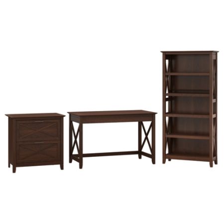 Bush Furniture Key West 48 W Writing Desk With 2 Drawer Lateral