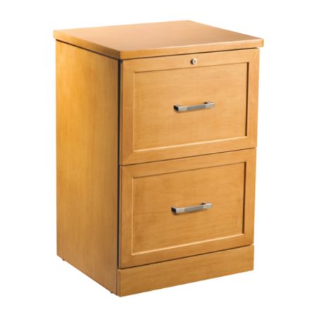 Realspace Premium Vertical File Cabinet 28 H x 19 W x 17 D Light Cherry - Office Depot