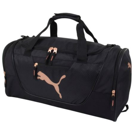 PUMA Candidate Duffel Bag 21 H x 10 12 W x 9 12 D BlackRose Gold ...