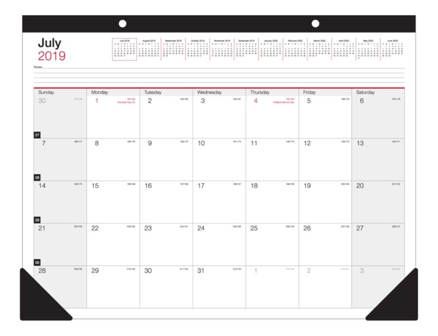 Office Depot Brand Monthly Academic Desk Calendar 22 X 17 July