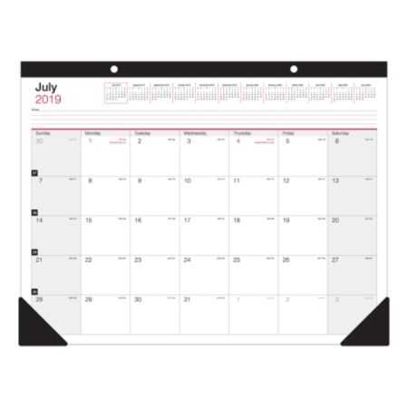 Office Depot Brand Monthly Academic Desk Calendar 22 X 17 July
