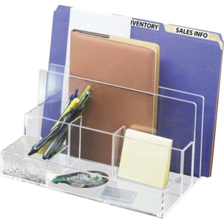 Kantek Acrylic File Sorter Desk Organizer 10 6 Height X 11 Width X