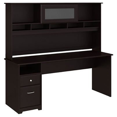 Bush Furniture Cabot Computer Desk With Hutch And Drawers 72 W
