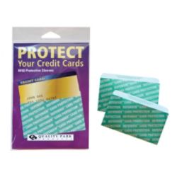 Quality Park RFID Safe Credit Card Sleeve Envelopes 2 14 x 3 12 Silver