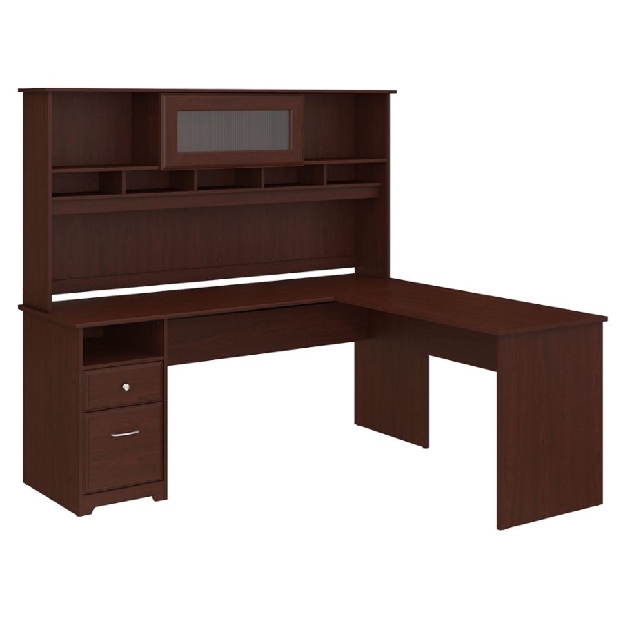 Bush Furniture Cabot L Shaped Computer Desk with Hutch and ... All products backed by our lifetime guarantee!