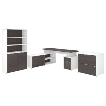 Bush Jamestown 72 Desk5 Shelf White Premium Office Depot