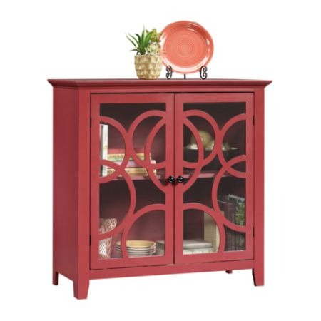 Sauder Shoal Creek Elise Display Cabinet Plum Red Office Depot