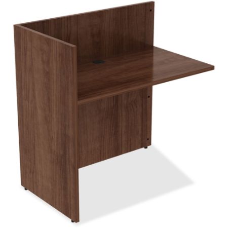 Lorell Reception Desk Return Walnut Office Depot