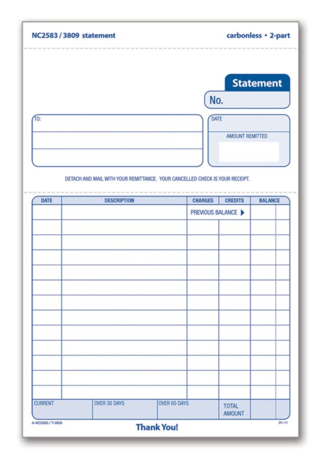 Invoices Statements At Office Depot Officemax - adams 2 part carbonless statements 5