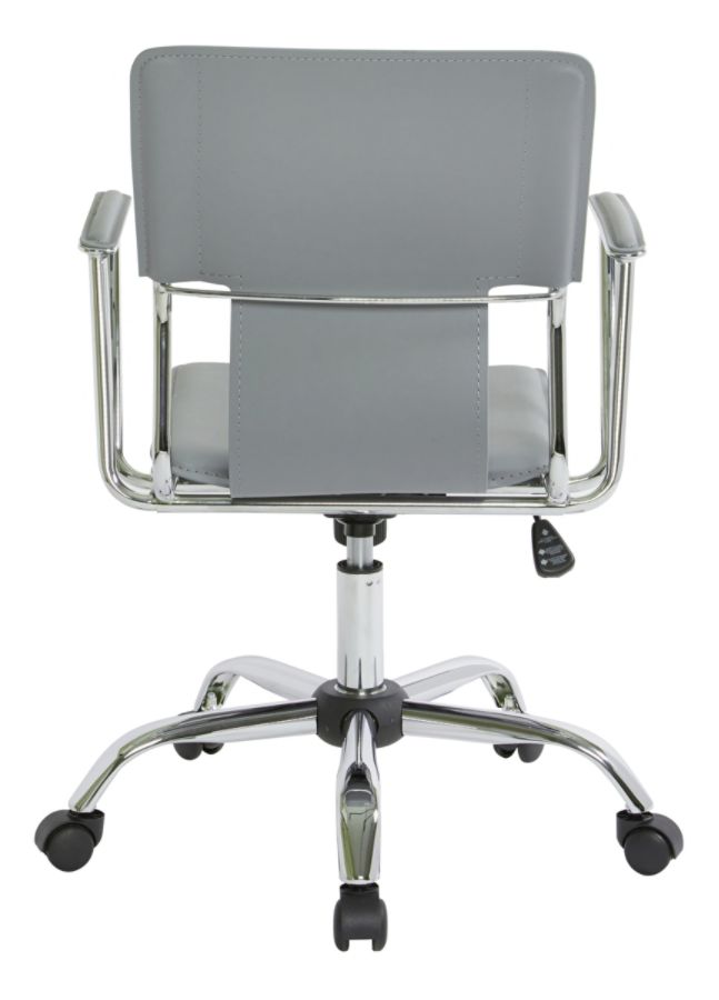 Office Star Avenue Six Dorado Vinyl Office Chair Gray Chrome
