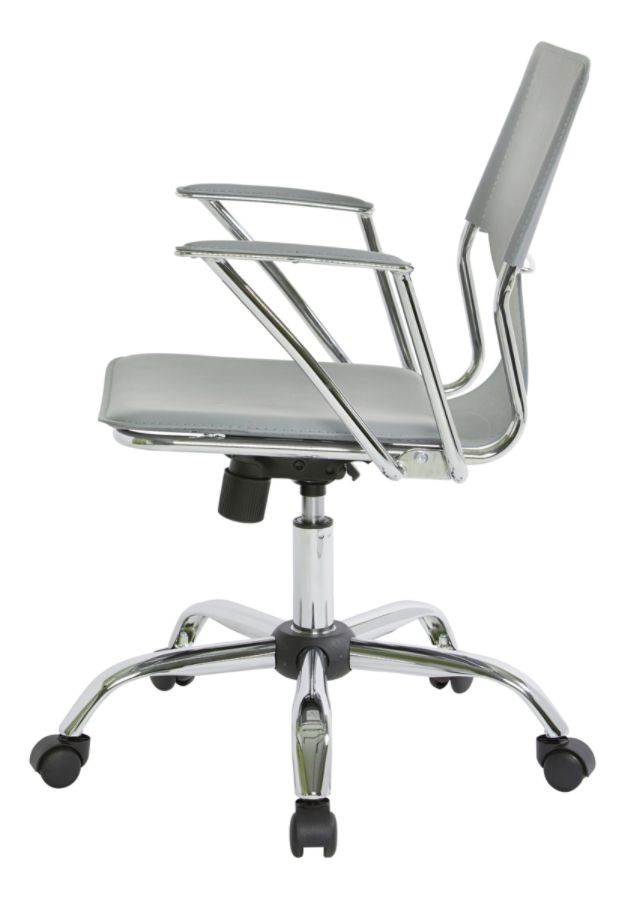 Office Star Avenue Six Dorado Vinyl Office Chair Gray Chrome