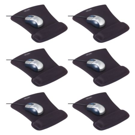 Belkin Waverest Gel Mouse Pad Black 6 Pack 1 5 X 9 Dimension Black