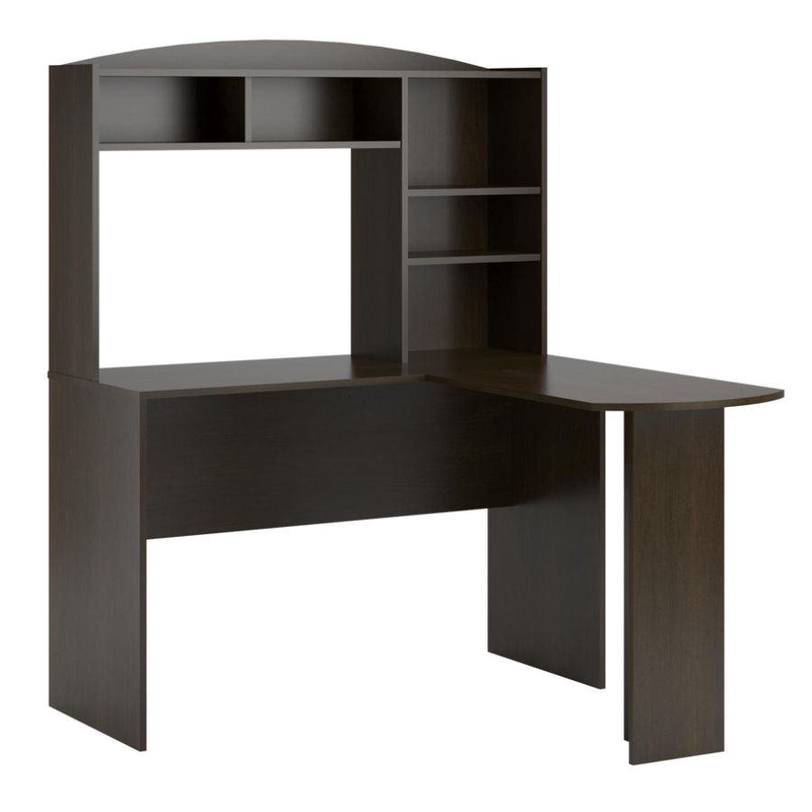 Ameriwood Home Sutton L Desk With Hutch Espresso Zerbee