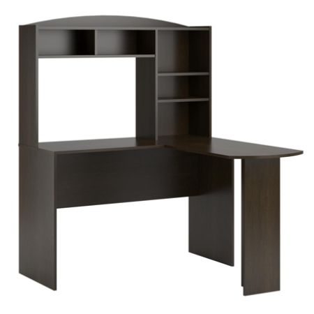 Ameriwood Home Sutton L Desk With Hutch Espresso Office Depot