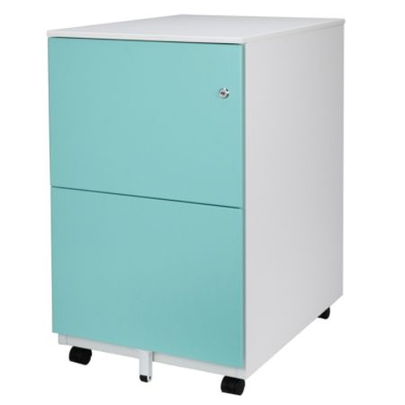 Aurora Soho 25 D 2 Drawer Metal Mobile Vertical File Cabinet
