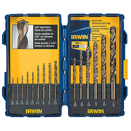 cobalt irwin drill bit pc speed steel bits officedepot