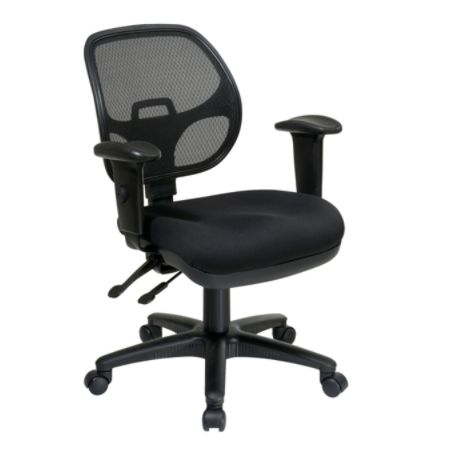 Office Star Pro Lineii Mid Back Ergonomic Task Chair 39 1 2 H X 25 3 4 W X 25 D Black Item 837353