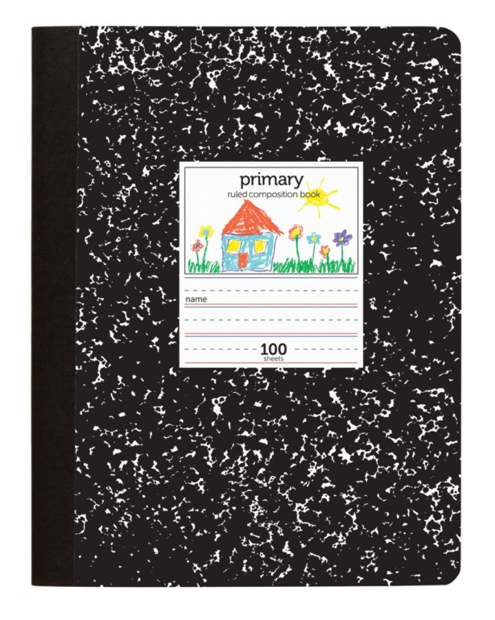 Office Depot Brand Primary Composition Book, 7.5" x 9.75", Unruled