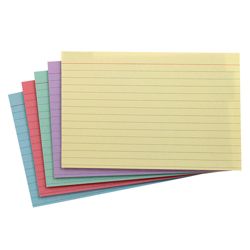 Office Depot Brand Index Cards Ruled 4 x 6 Assorted Colors Pack Of 100 ...