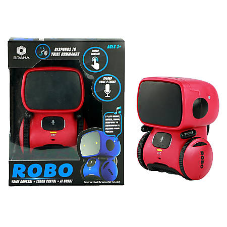 Braha ROBO IR Control Interactive Toy Robot Red - Office Depot