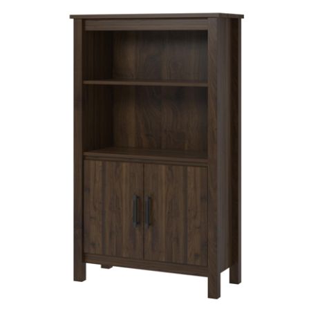 Ameriwood Home Eastwood 3 Shelf Bookcase With Doors Walnut ...