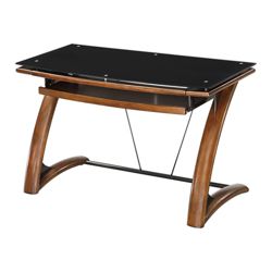 Whalen Tribeca Desk Dark MahoganyGlass by Office Depot & OfficeMax