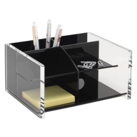 Realspace Black Acrylic Desk Organizer Office Depot