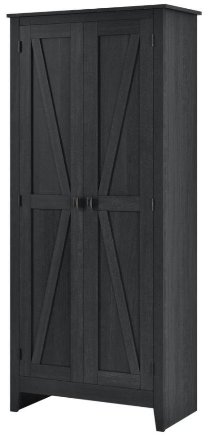 Ameriwood? Home Farmington 31 1/2" Wide Storage Cabinet, 4 Shelves, Black Oak