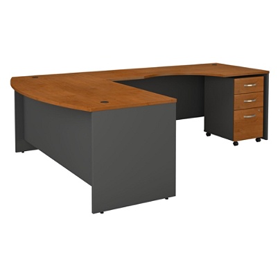 Bush Business Furniture Components 72w Bow Front L Shaped Desk